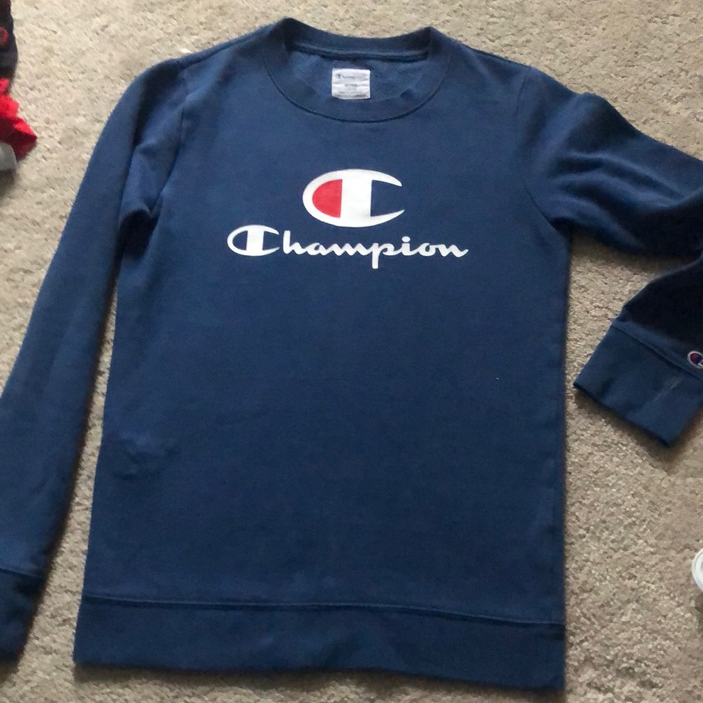 champion crewneck , large , worn a couple times, for boys